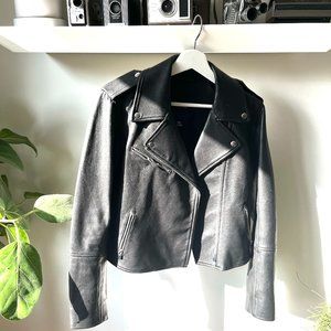 Club Monaco Classic Leather Moto Jacket
